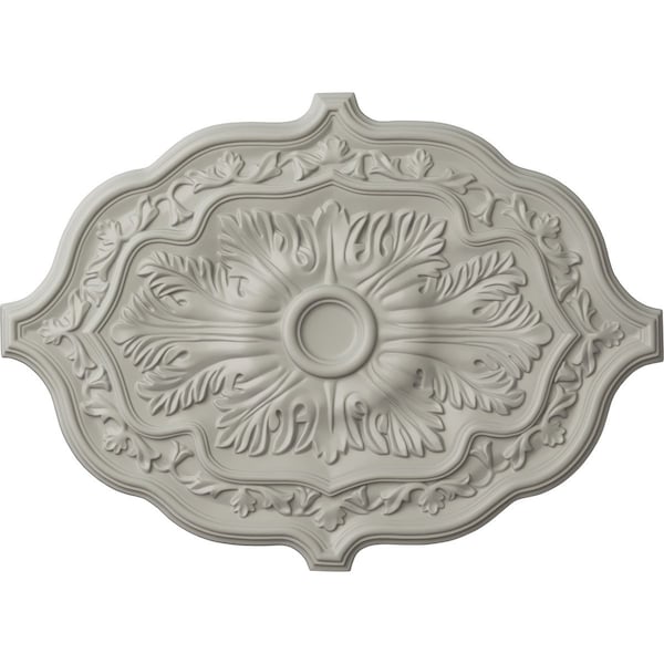 Ekena Millwork Pesaro Ceiling Medallion, Hand-Painted Pot of Cream, 36"W x 26"H x 1 1/2"P CM36X26PEPCF - main